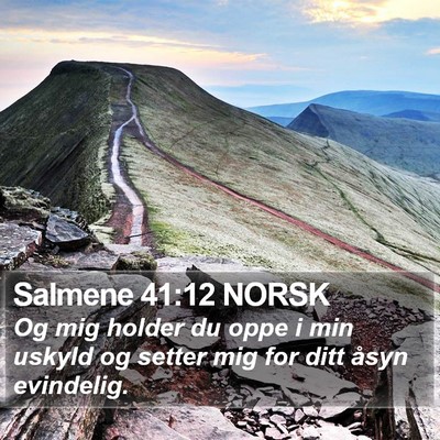 Salmene 41:12 NORSK Bible Verse Image