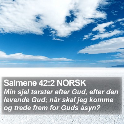 Salmene 42:2 NORSK Bible Verse Image