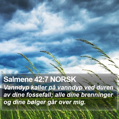 Salmene 42:7 NORSK Bible Verse Image
