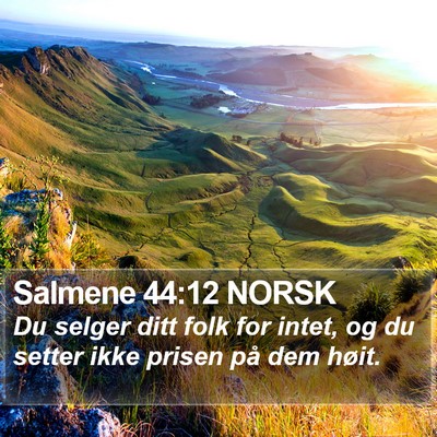 Salmene 44:12 NORSK Bible Verse Image