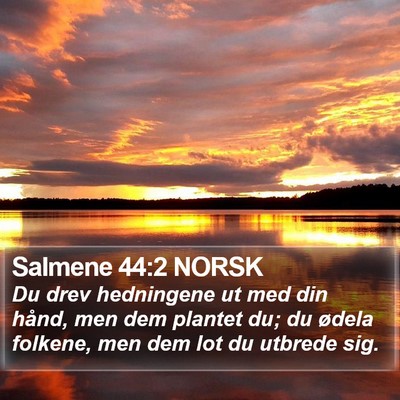 Salmene 44:2 NORSK Bible Verse Image