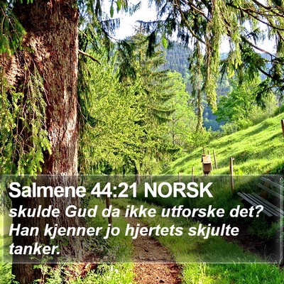 Salmene 44:21 NORSK Bible Verse Image