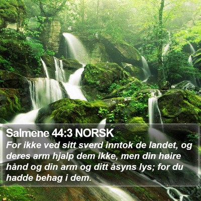 Salmene 44:3 NORSK Bible Verse Image