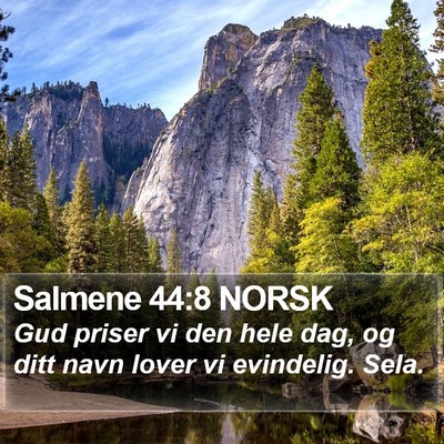Salmene 44:8 NORSK Bible Verse Image