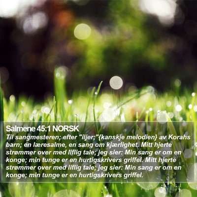 Salmene 45:1 NORSK Bible Verse Image