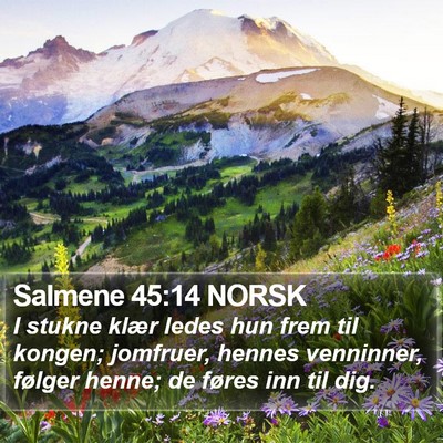 Salmene 45:14 NORSK Bible Verse Image