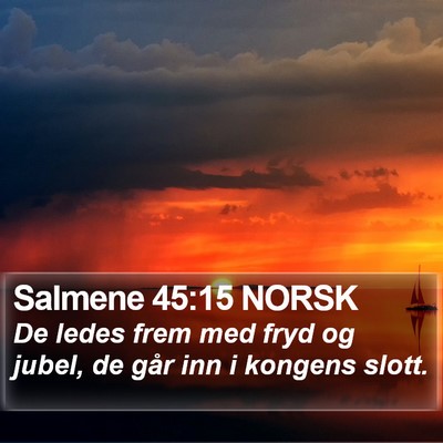 Salmene 45:15 NORSK Bible Verse Image