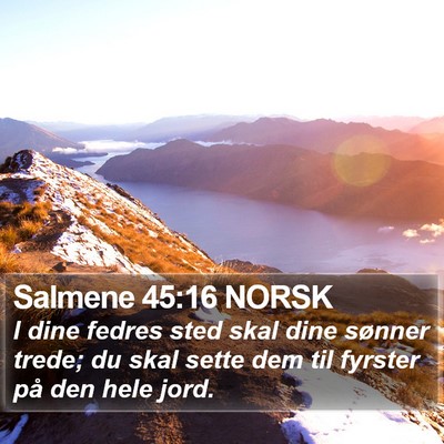 Salmene 45:16 NORSK Bible Verse Image