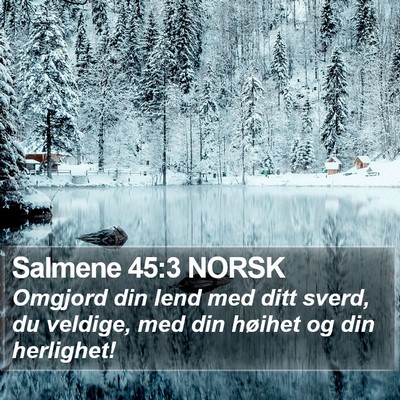 Salmene 45:3 NORSK Bible Verse Image