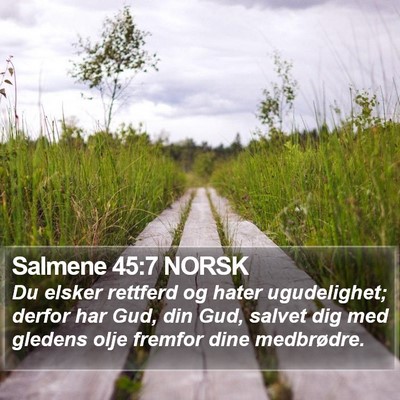 Salmene 45:7 NORSK Bible Verse Image
