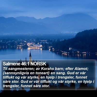 Salmene 46:1 NORSK Bible Verse Image
