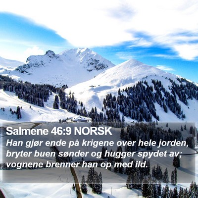 Salmene 46:9 NORSK Bible Verse Image