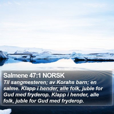 Salmene 47:1 NORSK Bible Verse Image
