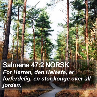 Salmene 47:2 NORSK Bible Verse Image