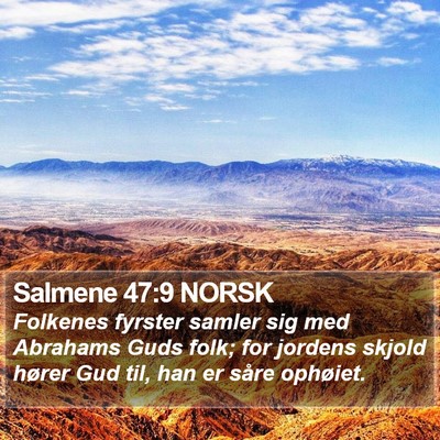 Salmene 47:9 NORSK Bible Verse Image