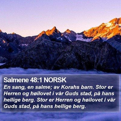 Salmene 48:1 NORSK Bible Verse Image