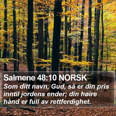Salmene 48:10 NORSK Bible Verse Image