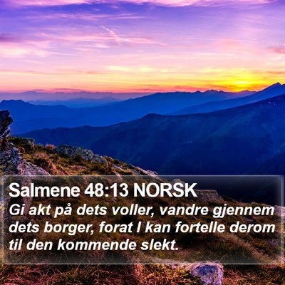 Salmene 48:13 NORSK Bible Verse Image