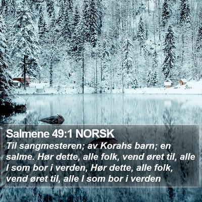 Salmene 49:1 NORSK Bible Verse Image