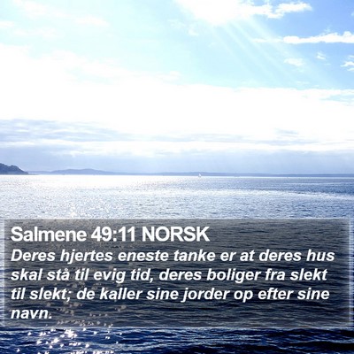 Salmene 49:11 NORSK Bible Verse Image