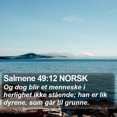 Salmene 49:12 NORSK Bible Verse Image