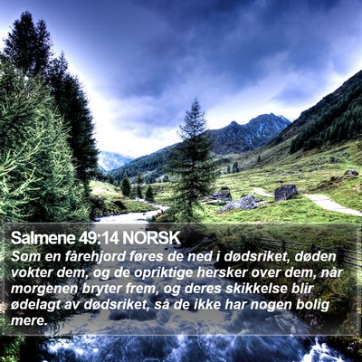 Salmene 49:14 NORSK Bible Verse Image