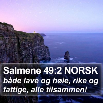 Salmene 49:2 NORSK Bible Verse Image