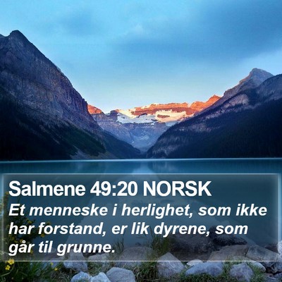 Salmene 49:20 NORSK Bible Verse Image