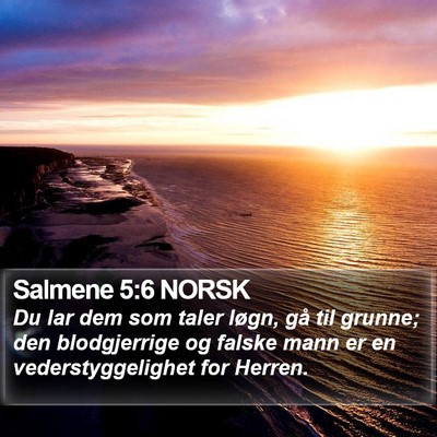Salmene 5:6 NORSK Bible Verse Image