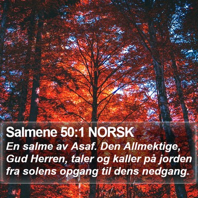 Salmene 50:1 NORSK Bible Verse Image