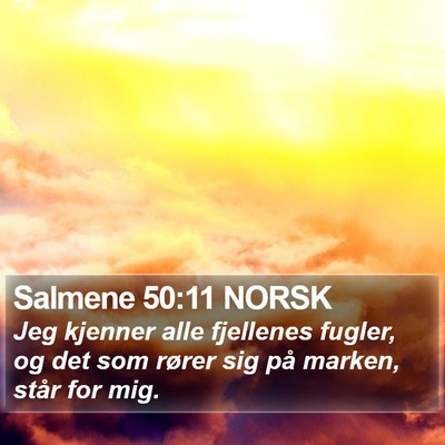 Salmene 50:11 NORSK Bible Verse Image