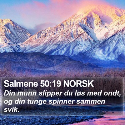 Salmene 50:19 NORSK Bible Verse Image