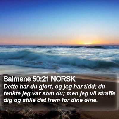 Salmene 50:21 NORSK Bible Verse Image