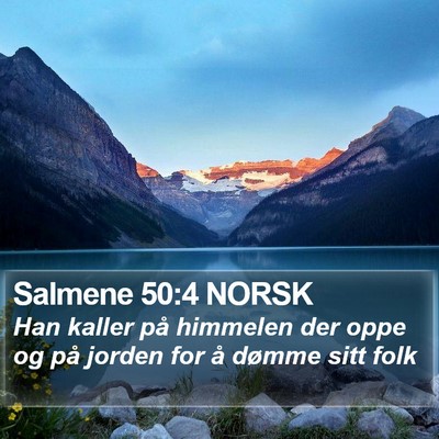 Salmene 50:4 NORSK Bible Verse Image