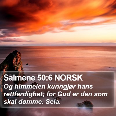 Salmene 50:6 NORSK Bible Verse Image