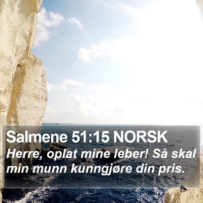 Salmene 51:15 NORSK Bible Verse Image
