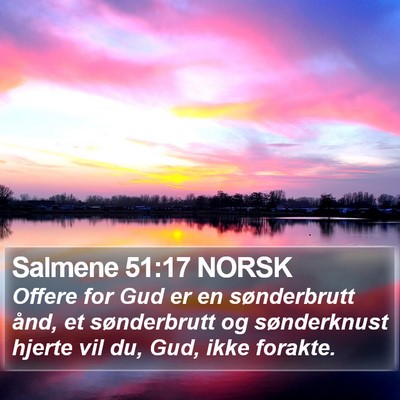 Salmene 51:17 NORSK Bible Verse Image
