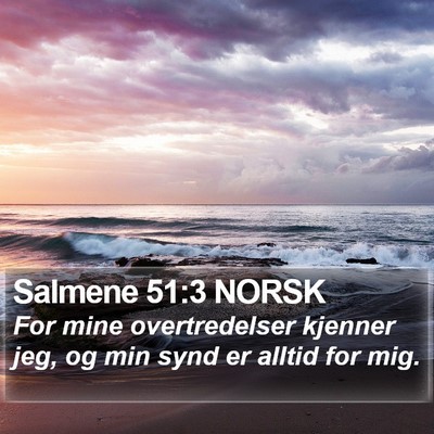 Salmene 51:3 NORSK Bible Verse Image