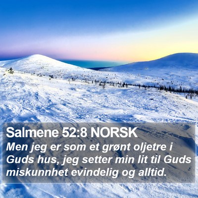Salmene 52:8 NORSK Bible Verse Image
