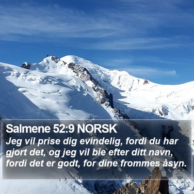 Salmene 52:9 NORSK Bible Verse Image