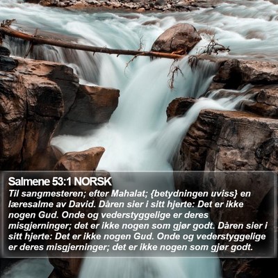 Salmene 53:1 NORSK Bible Verse Image