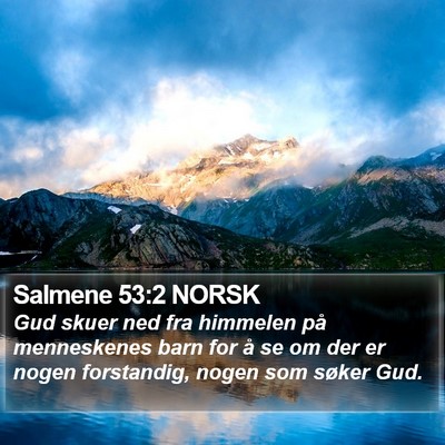 Salmene 53:2 NORSK Bible Verse Image