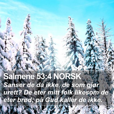 Salmene 53:4 NORSK Bible Verse Image