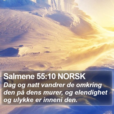 Salmene 55:10 NORSK Bible Verse Image