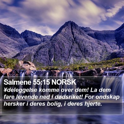 Salmene 55:15 NORSK Bible Verse Image