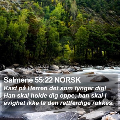 Salmene 55:22 NORSK Bible Verse Image