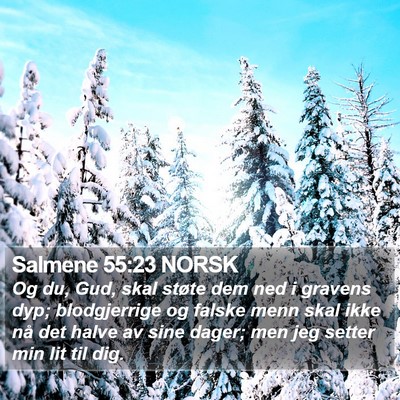 Salmene 55:23 NORSK Bible Verse Image
