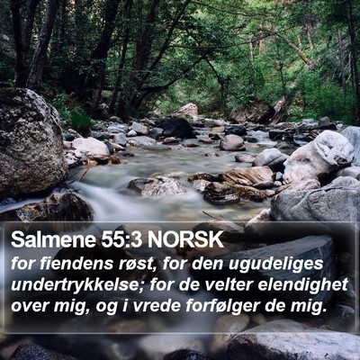 Salmene 55:3 NORSK Bible Verse Image