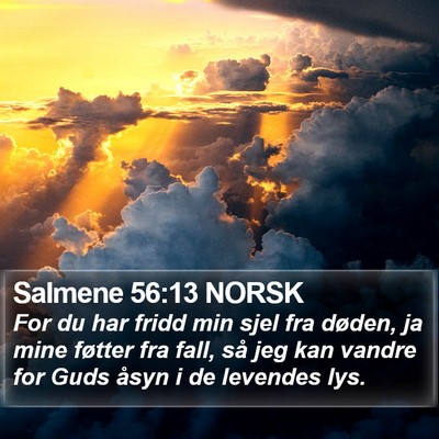 Salmene 56:13 NORSK Bible Verse Image