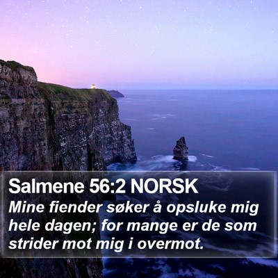 Salmene 56:2 NORSK Bible Verse Image